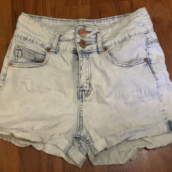High Waisted Jean Shorts - Picture 1 of 3